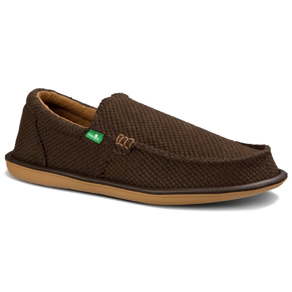 Sanuk Mens Chibalicious Brown Hemp Slip On NWT NEW